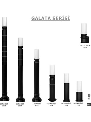 Sekatech Galata Direk Uzun 80CM Set Üstü Bahçe Yol Garaj Aydınlatma Lambası Zita