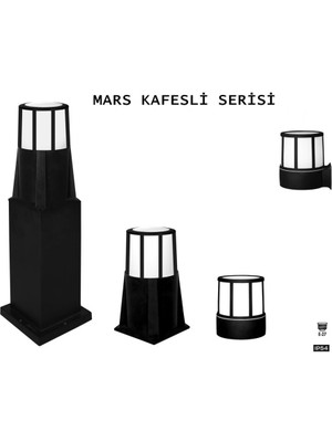 Sekatech Mars Aplik Sensörlü Kafesli Bahçe Lambaları Duvar Aplik Set Üstü Bahçe Lambası Zita