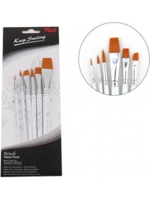 Rich Fırça Seti 6 Adet Sanatsal Çalışmalar İçin Özel Tasarım Kısa Saplı