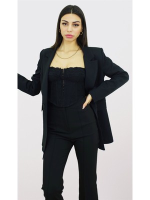 Mawa Dantel Detaylı Korse Top