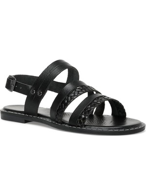 Nine West Benal 2fx Siyah Kadın Düz Sandalet