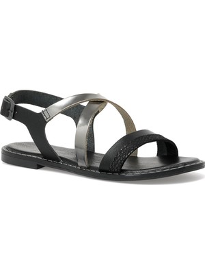 Nine West Carsy 2fx Siyah Kadın Düz Sandalet