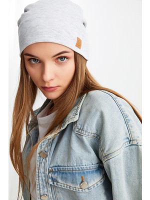 Butikgiz Melanj Kadın Pamuklu Kaşkorse, Terletmez, Ultra Hafif ve Yumuşak Ipli Şapka Bere