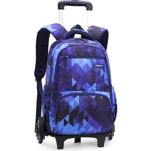 Tekerlekli Çekçekli Sırt Çantası - Koyu Mavi (Yurt Dışından)