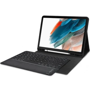Samsung Galaxy Tab A8 SM-X200 10.5 (2021) Bluetooth Klavye + Touchpad Kalem Koymalı Standlı Kılıf - Bkk3