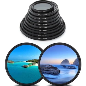 55MM Circular Cpl Filtre Nikon, Sony Için 55MM Polarize Filtre