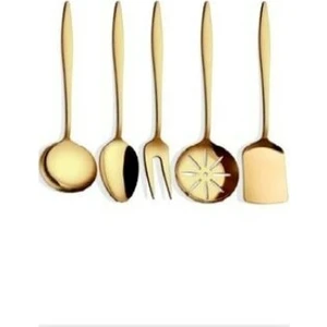 Carmen Gold Titanyum Servis Takımı 5 Parça