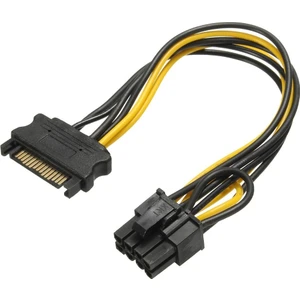 5062 Sata To 6+2 Pin 8 Pin Ekran Kartı Power Çevirici Kablo Bakır 20CM