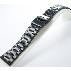 Ezgi Elektronik 20MM Siyah Metal Saat Kordonu Çelik Kolçak 1.kalite Kayış Şeritli