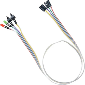 5064 Anakart LED Işıklı Power ve Reset Açma Kapama Butonu Kablosu Switch On/off