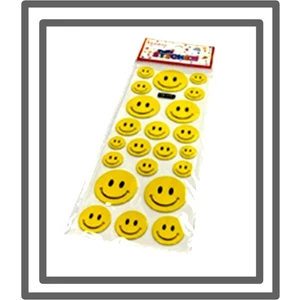 Sticker Gülen Yüz Büyük - 2 Set