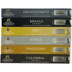 Gran Caffè Garibaldi Nespresso Uyumlu Kapsül Kahve 6'lı Set 60 Kapsül  %100 Arabica