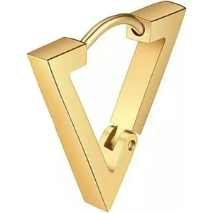 Unisex Gold Triagle Üçgen Çelik Küpe
