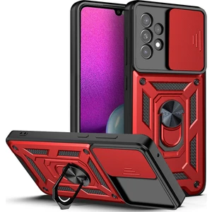 Samsung Galaxy A13 4g Kılıf Lens Sürgülü Yüzüklü Tank Armor Military Silikon Pars
