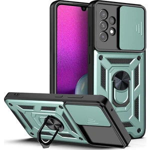 Samsung Galaxy A13 4g Kılıf Lens Sürgülü Yüzüklü Tank Armor Military Silikon Pars