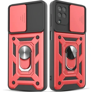 Samsung Galaxy M33 Kılıf Lens Sürgülü Yüzüklü Tank Armor Military Silikon Pars