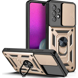 Samsung Galaxy A13 4g Kılıf Lens Sürgülü Yüzüklü Tank Armor Military Silikon Pars