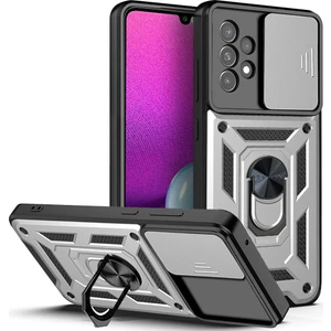 Samsung Galaxy A13 4g Kılıf Lens Sürgülü Yüzüklü Tank Armor Military Silikon Pars