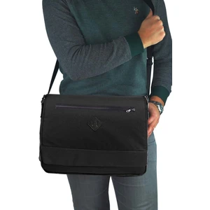 Unisex 15 Inch Laptop, Çapraz Ve Omuz Postacı Çantası - Siyah