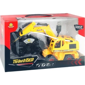Can-Em Oyuncak Uzaktan Kumandalı Iş Makinesi Dozer Şarjlı Oyuncak Kepçe Excavator 30 cm