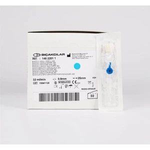 Mavi Anjiokat Kanül Branül Intraket 50 Adet Fsm Medikal 9 Mm