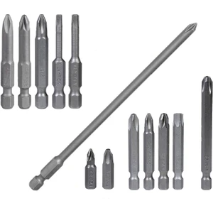 (13 Parça) Matkap Bits Uç Vidalama Ucu Düz Yıldız Torx Uç