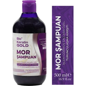 Bio Keratin Bio Gold Mor Şampuan 500 Ml