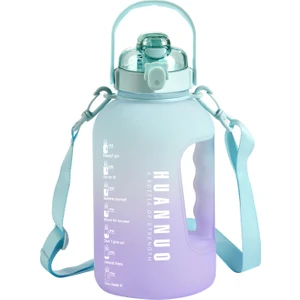2200ML Taşınabilir Büyük Kapasiteli Plastik Bardak T Varil Spor Su Isıtıcısı Spor Su Bardağı Açık Ölçek ile Bardak (Yurt Dışından)