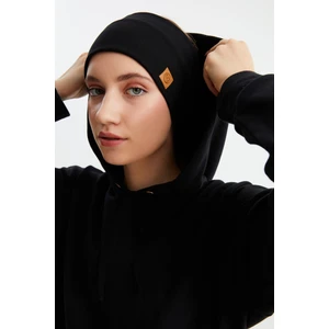 Siyah Kadın Pamuklu Termal, Kaymaz, Terletmez, Ultra Hafif, Spor Saç Bandı Bandana