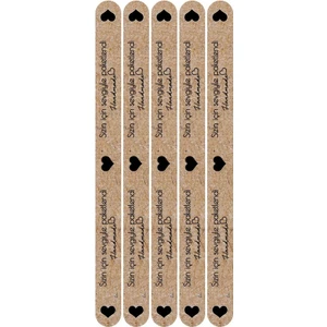Gg Genç Girişimci Sticker Kuşe (15X1CM) 40 Adet -Sizin Için Sevgiyle Paketlendi- Kraft Görünümlü