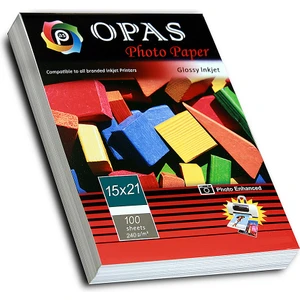 Epson-Canon Uyumlu Parlak Fotoğraf Kağıdı 240GSM 100 Adet A5 - 15X21