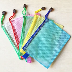 12 Pc Fermuar Plastik Örgü Kırtasiye Çantasıı (A5, Boyut: 24 x 17.5 cm.) (Yurt Dışından)