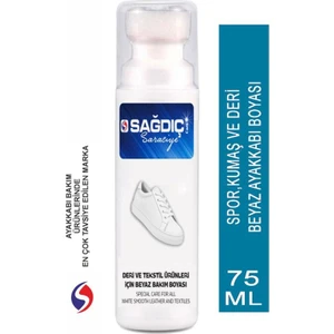 Sağdıç Saraciye Spor Beyaz Deri ve Kumaş Ayakkabı Boyası 75 ml SGDC0880