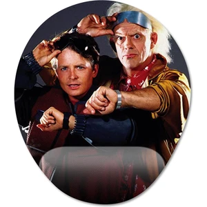 Geleceğe Dönüş - Back To The Future Bilek Destekli Mousepad Model - 1 Oval