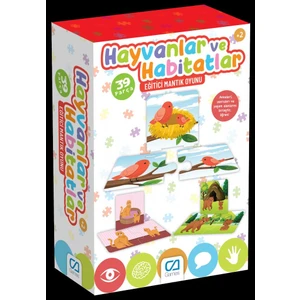 Ca Games Eğitici ve Öğretici Hayvanlar ve Habitatlar 39 Parça Mantık Oyunu