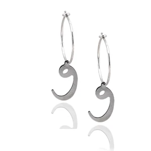 Doğan Silver Gümüş 20 mm Vav Model Halka Küpe DGN21134