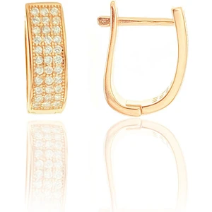 Doğan Silver Kadın Zirkon Taşlı J Model Rose Gümüş Küpe DGN20356