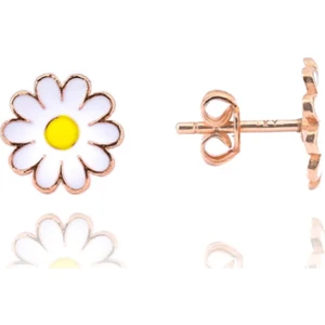 Doğan Silver Gümüş Mini Papatya Küpe