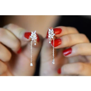 Doğan Silver Kadın Gümüş Yaprak Model Küpe DGN20323