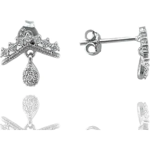 Doğan Silver Kadın Gümüş Prenses Model Mini Küpe DGN20317