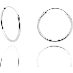 Doğan Silver Kadın Gümüş 20MM Halka Küpe DGN20304