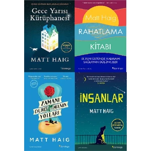 Gece Yarısı Kütüphanesi - Rahatlama Kitabı - Zamanı Durdurmanın Yolları - İnsanlar - 4 Kitap - Matt Haig