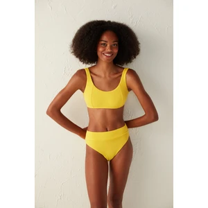 Sarı Mimosa Vintage Yüksek Bel Bikini Altı