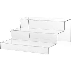 Trend Pleksi 3 Katlı Merdiven Stand (Şeffaf 30cm)