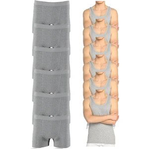 Ekonomik 12'li Paket Erkek Iç Çamaşır Seti 6 Atlet 6 Adet Boxer