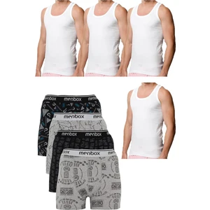 8 Parça Boxer Atlet Takımı 4 Boxer 4 Atlet