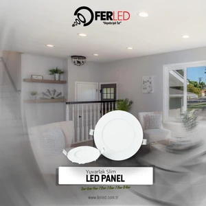 6w Yuvarlak Slım Led Panel 6500k Beyaz