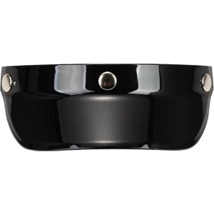 Motosiklet Kask Zirvesi/vizör Kalkanı Açık Yüz Retro Flip Yukarı Vizör 3 Çırpıda Siyah