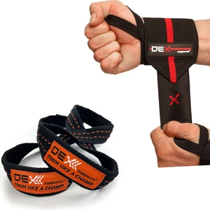 Dex Supports 8 Loop Lifting Straps + Elite Wrist  Wraps  2'li Set