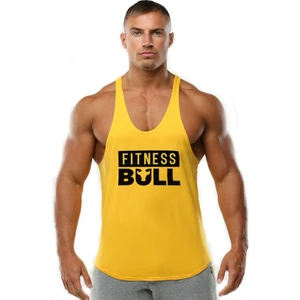 Fitness Bull Gym Tank Top Sporcu Atleti Sarı